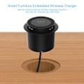 Miniatyrbilde 1 av 5: Pop-up skrivebordsmontert trådløs hurtiglader med USB-port