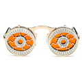 Pikkukuva 5 / 7: Retro-henkilöllisyyden heijastavat uudet miesten metalliset aurinkolasit Steampunk-käännettävät aurinkolasit 2024 C15  Picture Color Round Sunglasses