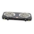 Miniatyrbillede 5 af 5: Bærbar Elektrisk Kogeplade med Indikatorlamper Praktisk Komfur[YJD]-FS3- Double 2000W Black