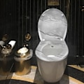 Miniatyrbillede 4 af 4: HENGMEI Toiletklap med Faldsbremse og Soft Close System Robuste Hængsler Høj Kvalitetsfinish Nem Installation (Grå)