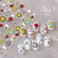 Pikkukuva 1 / 4: IC Clouds -kynsien koristetarrat - Abstraktit graffititähdet 3D-liimattavat kynsien koristeet - Manikyyritarvikkeet naisille ja tytöille