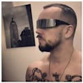 Miniatyrbillede 4 af 5: 80'er Futuristiske Cyclops Punk Visor Solbriller med Klar Spejl Linser, One Size (Multi Options) C