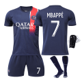 Miniatyrbild 4 av 11: 23-24 Ny säsong Paris Saint-Germain fotbollströja 30 Messi 10 Neymar 7 Mbappe tröjset Size 4 Protective Gear with Socks #28
