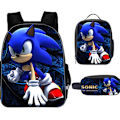Miniatyrbillede 4 af 5: Ny Sonic børneskole rygsæk animeret 3d-printet rygsæk Sonic børnerygsæk i tre sæt Y #31
