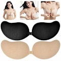 Miniatyrbillede 1 af 4: Stropløs silikone push-up bh backless selvklæbende usynlig blonde stick on sort Black B