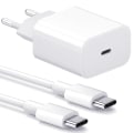 Miniatyrbillede 3 af 3: Oplader til Samsung - Hurtig oplader 20W USB-C - Adapter+Kabel 2m Hvid one size 4-Pack Samsung