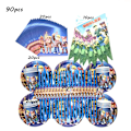 Miniatyrbild 1 av 7: HETA Spel Roblox Födelsedagsfest Dekorationer Robloxs Dekorationer Barn Engångsbruk Bordsartiklar Baby Shower Fest Dekorationer BPXQZ-90PCS