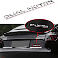 Pikkukuva 2 / 3: Tesla Model 3 Y Dual Motor Performance -merkki 3D-metallinen takaluukun tunnus tarrat Yhteensopivat koristeelliset lisävarusteet (Dual Motor) Kromi