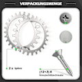 Miniatyrbild 3 av 5: x premium rostfria spikar för Worx S/m-modell, 2 x rostfria skruvspikar dragförstärkare, robotgräsklippare hjulstorlek 205 mm