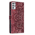Miniatyrbillede 3 af 4: Frosted Læder Etui til Mandala Emed Retro Telefon Rød(FQ) For Samsung Galaxy S21 Ultra 5G Red