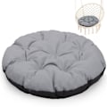 Pikkukuva 1 / 2: Papasan-tuolin ulkoistuinpehmuste 60 cm - rottinkinen riippuva puutarhatuolin pehmuste Tummanharmaa
