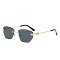 Pikkukuva 6 / 7: Ins trendikkäät 2024 muodikkaat korkealaatuiset aurinkolasit naisille uv400 klassiset kehyksettömät aurinkolasit miehille mukautettu oma logo C3 sunglasses