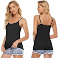 Miniatyrbillede 5 af 5: Pcs Basic Camisole Justerbar Camisole Spaghetti Stroptank Top til Kvinder og Piger (Stor)