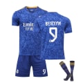 Miniatyrbillede 1 af 11: 21-22 Real Madrid hjemmebanetrøje nr. 7 Ronaldo Madrid udebanetrøje Mbappe nr. 7 fodbolduniform holduniform træningsuniform nr. 9 21-22 Benzema No.9 (away) 16 yards