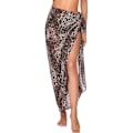 Miniatyrbild 2 av 10: Lång Sarong Cover Up Kvinnor Chiffon Strandomslag LEOPARDMÖNSTER leopard print