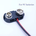 Miniatyrbillede 2 af 4: 5 stk. 9V batterisnap-stik med 9 volt batteriklemmer, spændeskobling, plasthus, T-type