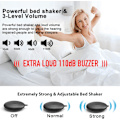 Miniatyrbild 4 av 5: Vibrationsväckarklocka, extra högt alarm för sovare, extra stor display för äldre med dubbla alarm, VIT White