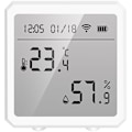 Miniatyrbillede 1 af 3: WiFi temperatur- og fugtighedssensor smart home indendørs termometer display dato digital tuya detektor