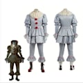 Pikkukuva 3 / 8: Halloween-asu Stephen Kingin Se-kirjan Pennywise-klovnin naamio kulta Gold But L