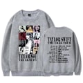 Miniatyrbillede 1 af 2: 2024 Taylor Swift The Eras Tour Sweatshirt Print Langærmet Crewneck Casual Løs Trøje Top Fans Gaver Til Mænd Kvinder Voksen Unisex Grå Grey L