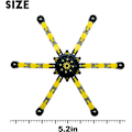 Miniatyrbilde 6 av 10: 3-pak Fingertip Gyro Fidget Spinner, DIY Deformerbare Kjeder Lenker Fingertip Spinning Robot for Voksne og Barn