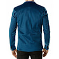 Miniatyrbillede 4 af 5: Mænds Slank Pasform Letvægtsjakke, To Knapper Business Suit Blazer Blue L