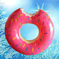 Miniatyrbilde 4 av 6: Svømmebøye tykk oppblåsbar redningsbøye donut (80 cm)