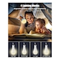 Miniatyrbild 3 av 5: USB-uppladdningsbara LED-lampor med fjärrkontroll för strömavbrott, LED-hänglampa med krok för utomhus, 2-pack