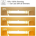 Miniatyrbilde 5 av 5: Sett med 5 R7S halogenlamper 118mm 100W 230V, R7S halogenstang 118mm, R7S halogenlampe dimbar halogenstanglampe