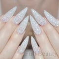 Miniatyrbild 7 av 9: 6 st Nagelstickers Färger Glitter Set Höst och Vinter Diamant i Papperskorgen Rosa Champagne Pailletter Nagel Glitter Nagel G color