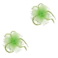 Miniatyrbild 1 av 5: 1/2 Bröllop Brud Dam Prom Rose Fjäder Fascinator Hårklämma Lime Grön Lime Green 2 Set
