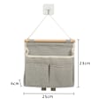 Miniatyrbillede 2 af 5: 2 stk. hængende opbevaringslommer - grå Grey Pcs-2 Pcs