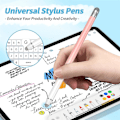 Miniatyrbilde 5 av 5: 2 stk Universal Stylus Touch-penner, høysensitive fibertupper, egnet for / nettbrett og alle berøringsskjermer