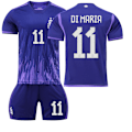 Pikkukuva 7 / 11: 22-23 Argentiinan vieraspaita nro 10 Messi 11 Di Maria 22 Lautaro 21 Dybala Cup jalkapalloasu No number socks #XS