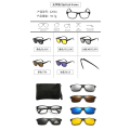 Pikkukuva 5 / 7: Muodin magneettikiinnitteiset polarisoidut TR90-aurinkolasit, 1 optinen kehys, 5 linssiä, jousi saranat 2206A clip-on sunglasses