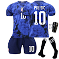 Miniatyrbilde 2 av 10: Fotballdrakt for USAs landslag, borte, blå, nr. 10 Pulisic, 8 McKennie, 13 Morris, VM-drakt 22-23 2223 USA Away No. 13 #16