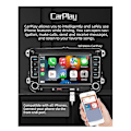 Pikkukuva 4 / 5: 2-DIN-auton radio, jossa CarPlay ja Android Auto, Bluetooth, MP5-soitin, 2 USB-porttia, sopii /golf // - täydellinen