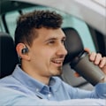 Pikkukuva 4 / 5: Upottavat Bluetooth 5.3 -luujohtuiset kuulokkeet - langattomat nappikuulokkeet 16,2 mm:n kaiuttimella - yksinkertaiset korvan päälle asetettavat nappikuulokkeet korvakoukuilla ja sisäänrakennetulla mikrofonilla Rice White