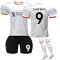 Miniatyrbilde 1 av 2: Liverpool Bortefotballdrakt Barnsett Med Sokker Nr. 9 Darwin Nunez 2024-2025 22
