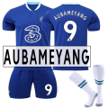 Pikkukuva 1 / 10: 22-23 Chelsea kotipaita No. 9 Aubameyang 7 Kante 10 Pulisic jalkapalloasu setti 19 Mount paita No. 9 Aubameyang with socks #S