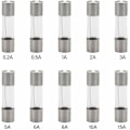 Miniatyrbillede 2 af 5: 100 stk. 5X20 mm rørforstærkersæt med forskellige sikringer 0,2A, 0,5A, 1A, 2A, 3A,