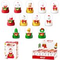 Miniatyrbild 1 av 6: 12 st julsnöbollar i blindbox-set, julöverraskningsboxar, mini-snöboll med färgväxlande LED-lampor, söta juldekorationer