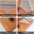Miniatyrbillede 2 af 5: Professionel Kalimba Tommelfingerklaver 17 Tangenter Tommelfingerklaver, Præsentation