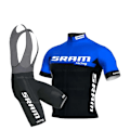Miniatyrbilde 4 av 5: SRAM Racing Sykkeltrøye Sett 2023 Mann Sommer MTB Race Sykkelklær Kortshorts Ropa Ciclismo Utendørs Riding Sykkeluniform Auburn Auburn 4XL