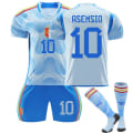 Miniatyrbild 1 av 10: 22-23 Spanien borta blå nr 10 Asensio 9 Gavi 21 Pedri 7 Morata fotbollströja set Size 10 with socks #M