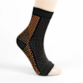 Miniatyrbillede 1 af 5: Et par Plantar Fasciitis Sok Kompressionssokker Fodstøtte sort gul black yellow S/M