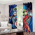 Miniatyrbild 4 av 5: Avengers Öglett Mörkläggningsgardiner för Sovrum 3D Print Captain America Iron Man Set för Barnrum (150-170cm)