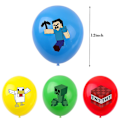 Miniatyrbild 4 av 5: Minecraft-speltema födelsedagsfest dekorationer ballonger banderoll tårtdekorationer set