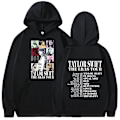 Miniatyrbild 1 av 2: Taylor Swift The Best Tour Fans Hoodie Tryckt Huvtröja Pullover Jumper Toppar För Vuxna Kollektion Present Svart Black L