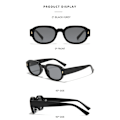 Pikkukuva 6 / 7: AurinkolasitNeliönmuotoiset aurinkolasit 2024 Miehet Naiset Retro Violetit sävyt Retro Paksut paksut kehykset Muoti Logo Mukautetut aurinkolasit SZ1005 C1 Black/Black Retro